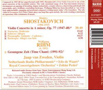 CD Dmitri Shostakovich: Shostakovich - Rihm: Violin Music