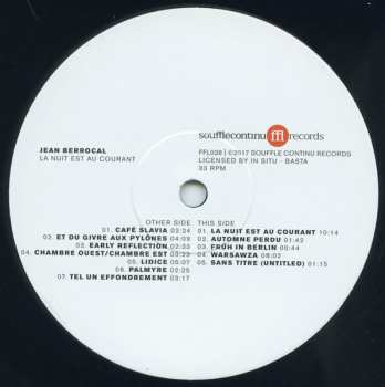 LP Jac Berrocal: La Nuit Est Au Courant LTD