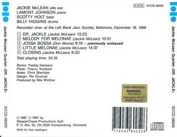 CD Jackie McLean Quartet: Dr. Jackle