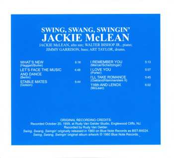 CD Jackie McLean: Swing, Swang, Swingin'