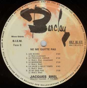 LP Jacques Brel: Ne Me Quitte Pas