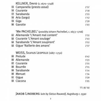 SACD Jakob Lindberg: A Lute By Sixtus Rauwolf - French And German Baroque Music