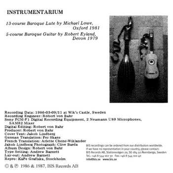 CD Jakob Lindberg: Baroque Music For Lute & Guitar