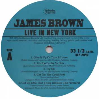 LP James Brown: Live in New York
