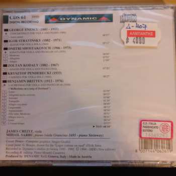 CD James Creitz: Twentieth-Century Viola