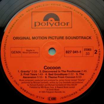 LP James Horner: Cocoon (Original Motion Picture Soundtrack)