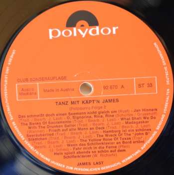 LP James Last: Tanz Mit Käpt'n James