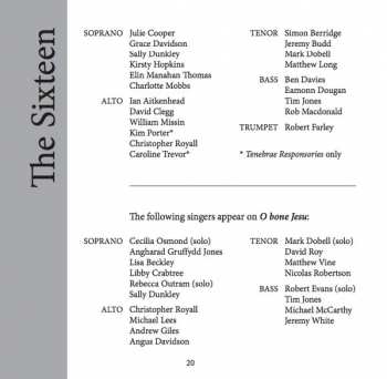 CD The Sixteen: Miserere