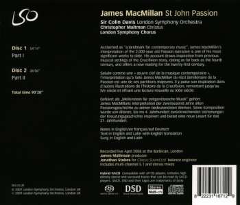 2SACD The London Symphony Orchestra: St John Passion