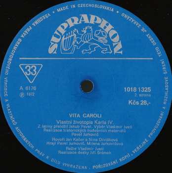 LP Jan Kačer: Vita Caroli ― Vlastní Životopis Karla IV.