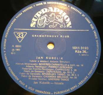 LP Jan Kubelík: The Immortal Art Of Jan Kubelík