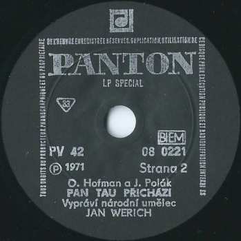 LP Jan Werich: Pan Tau Přichází % Pan Tau Naděluje