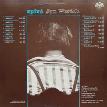 LP Jan Werich: Zpívá Jan Werich