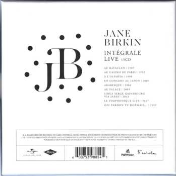 15CD/Set di cofanetti Jane Birkin: Intégrale Live