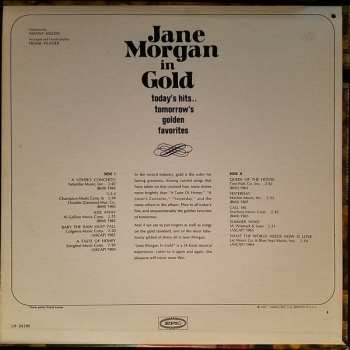 LP Jane Morgan: Jane Morgan In Gold Today's Hits...Tomorrow's Golden Favorites