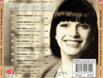 CD Jane Parker-Smith: Romantic and Virtuoso Works for Organ Vol.1