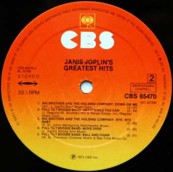 LP Janis Joplin: Janis Joplin's Greatest Hits