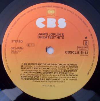 LP Janis Joplin: Janis Joplin's Greatest Hits