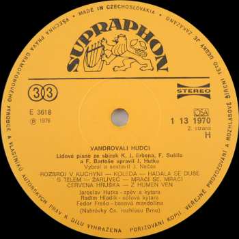 LP Jaroslav Hutka: Vandrovali Hudci