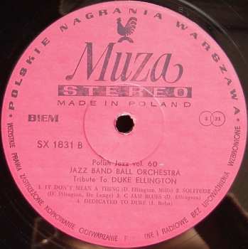 LP Jazz Band Ball Orchestra: Tribute To Duke Ellington