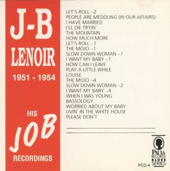 CD J.B. Lenoir: 1951 - 1954 His J.O.B. Recordings