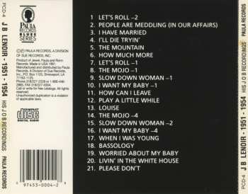 CD J.B. Lenoir: 1951 - 1954 His J.O.B. Recordings