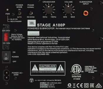 Audiotechnica JBL STAGE A100P - Aktivní subwoofer, 150 W RMS, 10" - černý