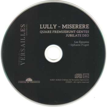 CD Jean-Baptiste Lully: Miserere · Quare Fremuerunt Gentes · Jubilate Deo (Grand Motets - Vol. 2)