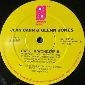 LP Jean Carn: Sweet And Wonderful / My Love Don't Come Easy