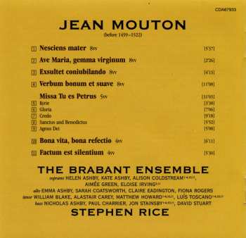 CD Jean Mouton: Missa Tu Es Petrus