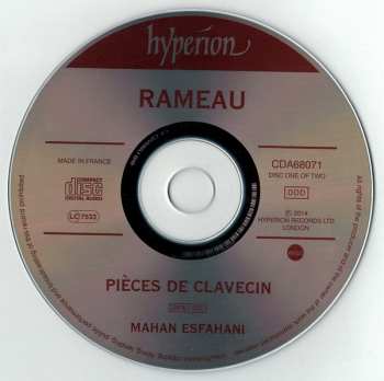 2CD Jean-Philippe Rameau: Pièces De Clavecin