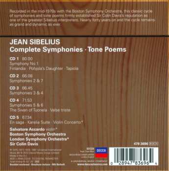 5CD/Set di cofanetti Jean Sibelius: Complete Symphonies - Tone Poems