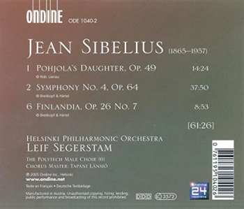 CD Jean Sibelius: Symphony No. 4, Pohjola's Daughter, Finlandia