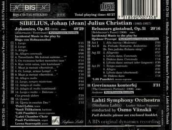 CD Jean Sibelius: Jedermann, Op.83 / Belshazzar's Feast, Op.51 / The Countess's Portrait