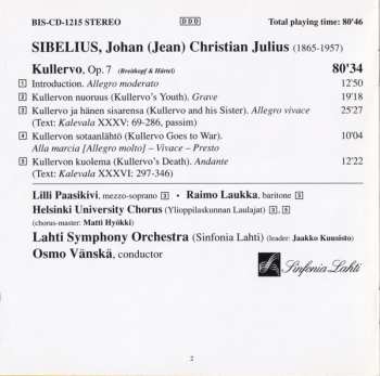 CD Jean Sibelius: Kullervo, Op.7