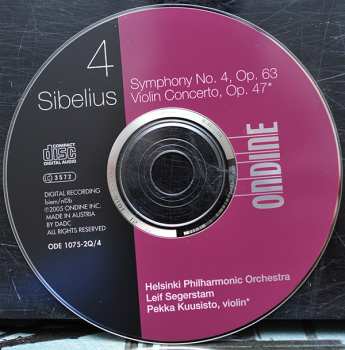 4CD/Set di cofanetti Jean Sibelius: Sibelius Complete Symphonies • Violin Concerto • Finlandia
