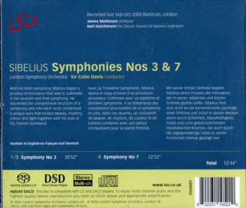 SACD The London Symphony Orchestra: Symphonies Nos 3 & 7