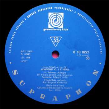 LP The Philadelphia Orchestra: Symfonie Č. 1 E Moll, Op. 39