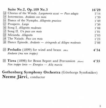 CD Göteborgs Symfoniker: The Tempest Suites, Op.109