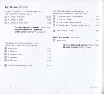 SACD Jean Sibelius: Violinkonzert, Violinstücke