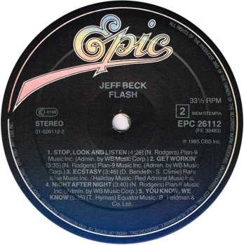 LP Jeff Beck: Flash