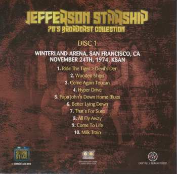 6CD/Set di cofanetti Jefferson Starship: 70's Broadcast Collection
