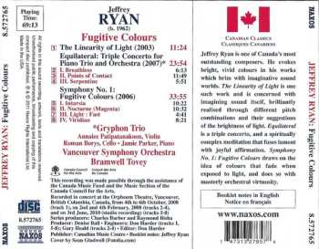 CD The Gryphon Trio: Fugitive Colours • The Linearity Of Light • Equilateral