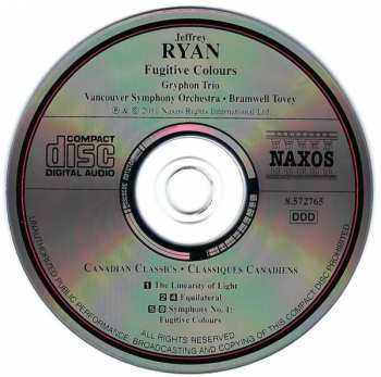 CD The Gryphon Trio: Fugitive Colours • The Linearity Of Light • Equilateral