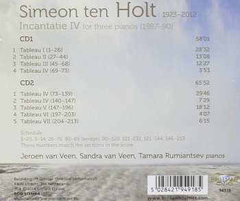 2CD Simeon ten Holt: Incantatie IV For Three Pianos