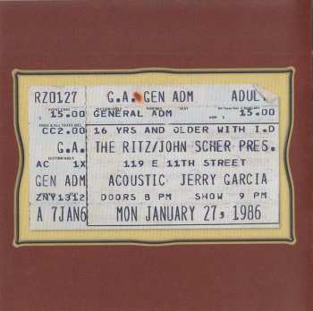 CD Jerry Garcia: Garcialive Volume 14 (The Ritz, New York, NY January 27th, 1986)