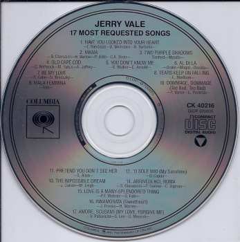 CD Jerry Vale: 17 Most Requested Songs