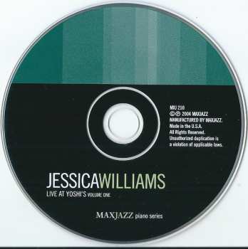 CD Jessica Williams: Live At Yoshi's Volume One