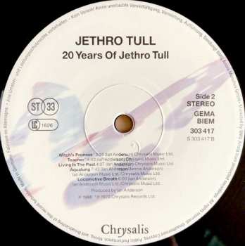 2LP Jethro Tull: 20 Years Of Jethro Tull