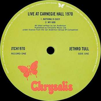 2LP Jethro Tull: Live At Carnegie Hall 1970 LTD